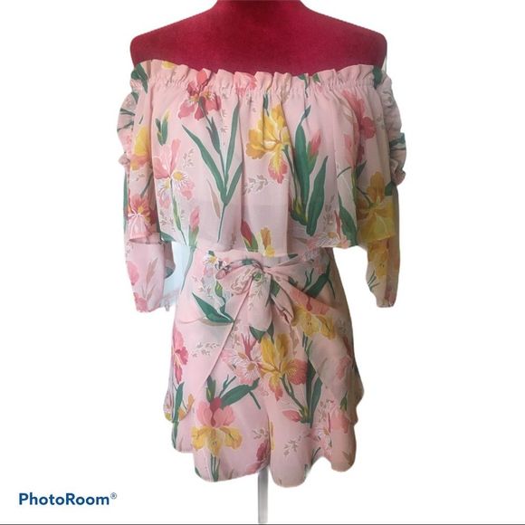 🌸NWOT Privacy Please Parsons Strapless Floral Top - Picture 5 of 10